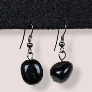Bohemian Polished Onyx Earrings